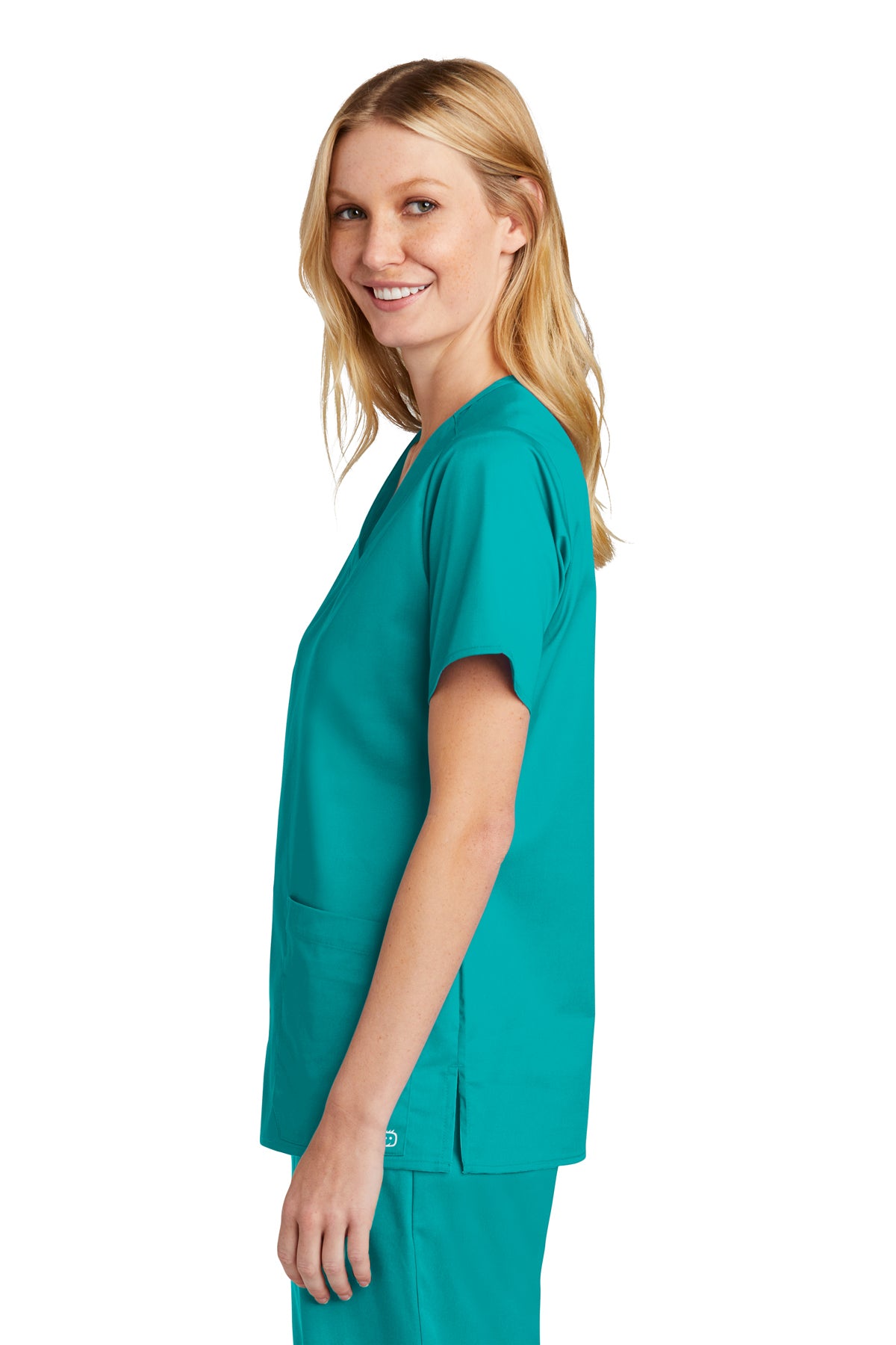 Personalized V-Neck Women's Scrub Top - Wink®(WW4560)