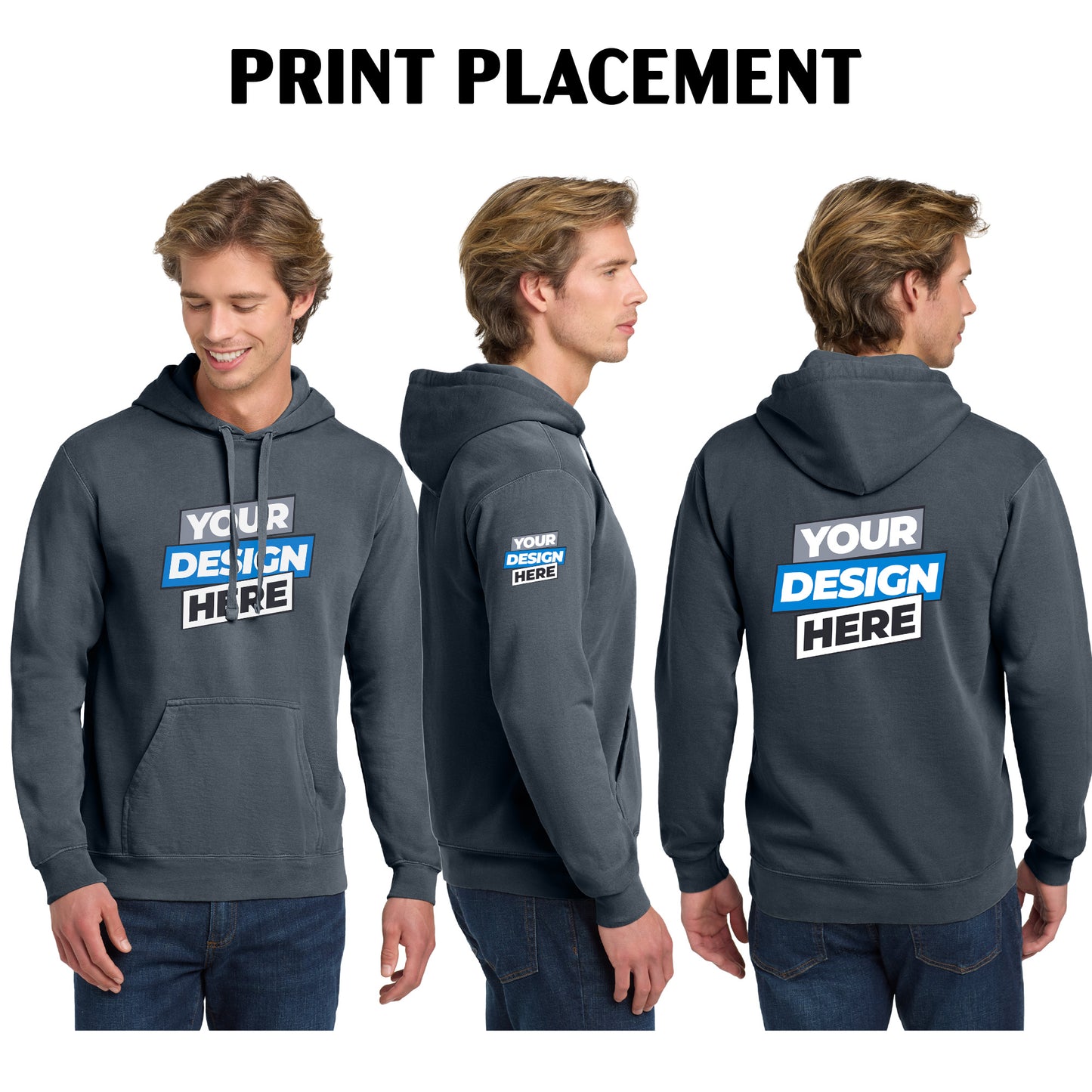 Custom Printed Comfort Colors ® Ring Spun Hooded Sweatshirt (1567)
