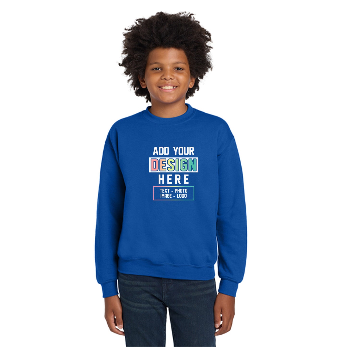 Unisex Youth Heavy Blend™ Crewneck Sweatshirt - Gildan® (18000B)