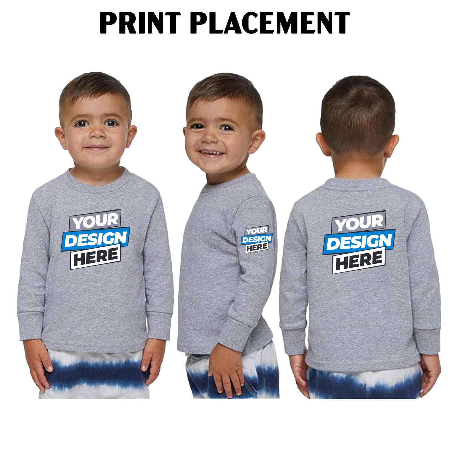 Unisex Toddler Jersey Long Sleeve Tee - BELLA + CANVAS (BC3501T)