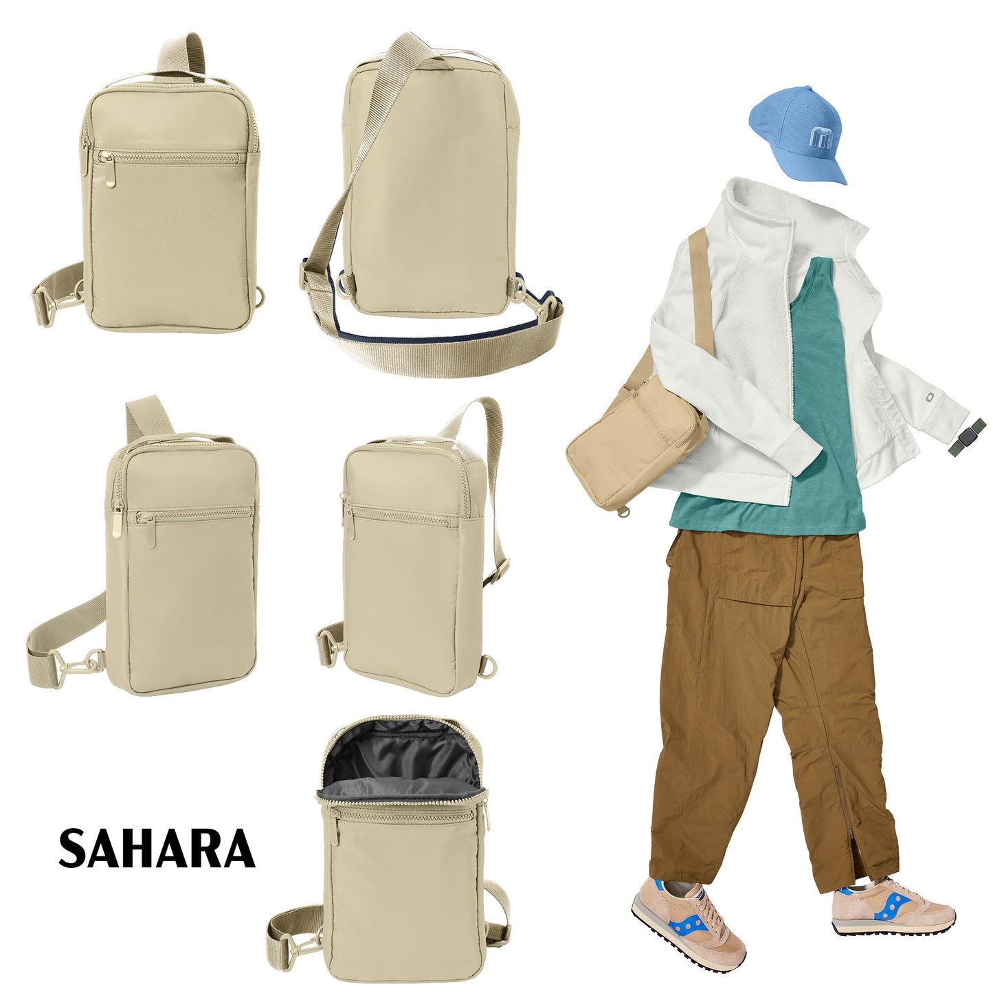 Custom Printed Port Authority® Matte Sling Bag (BG935)