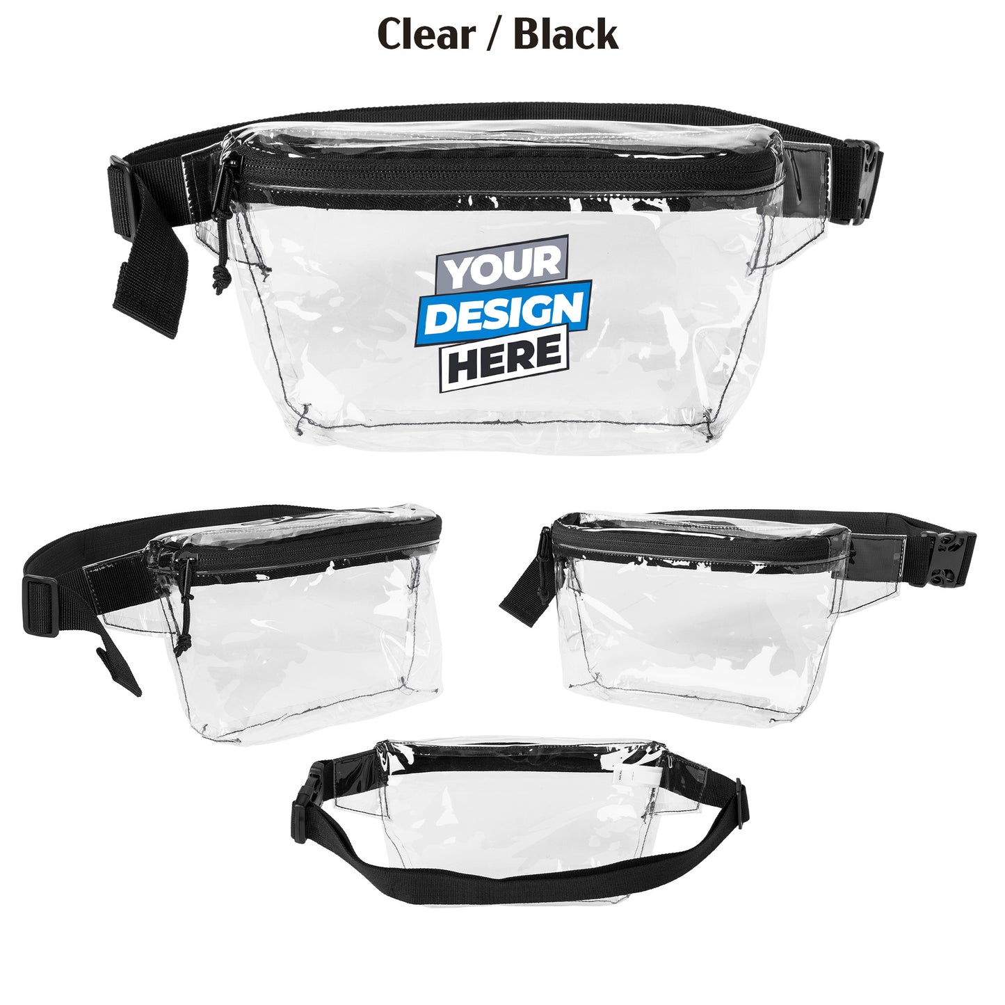 Custom Printed Port Authority® Clear Hip Pack, Stadium Approved, Adjustable Strap(BG930)