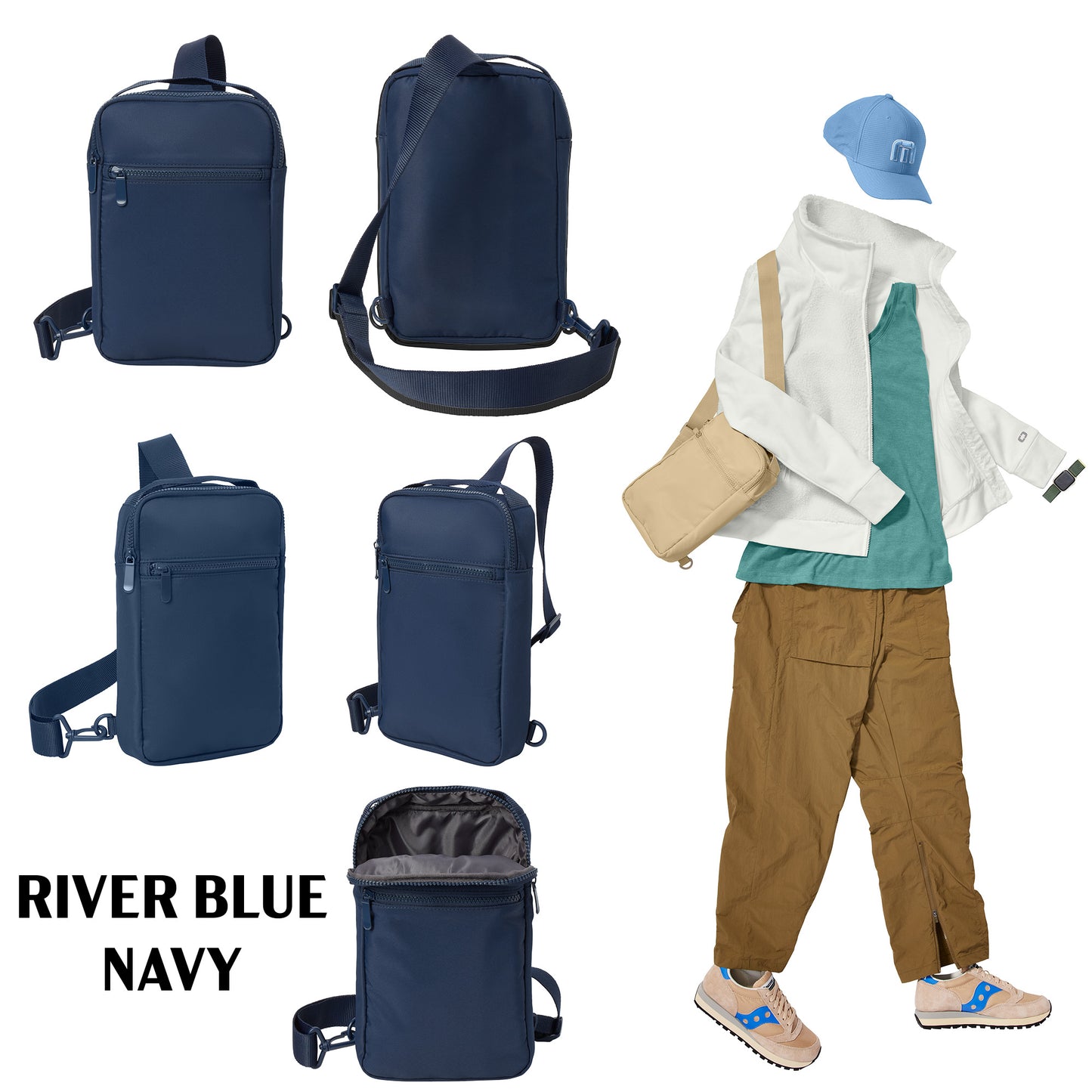 Custom Printed Port Authority® Matte Sling Bag (BG935)