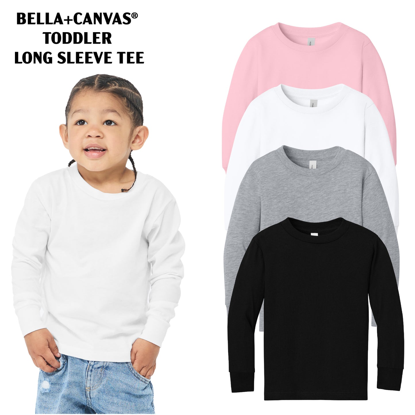 Unisex Toddler Jersey Long Sleeve Tee - BELLA + CANVAS (BC3501T)