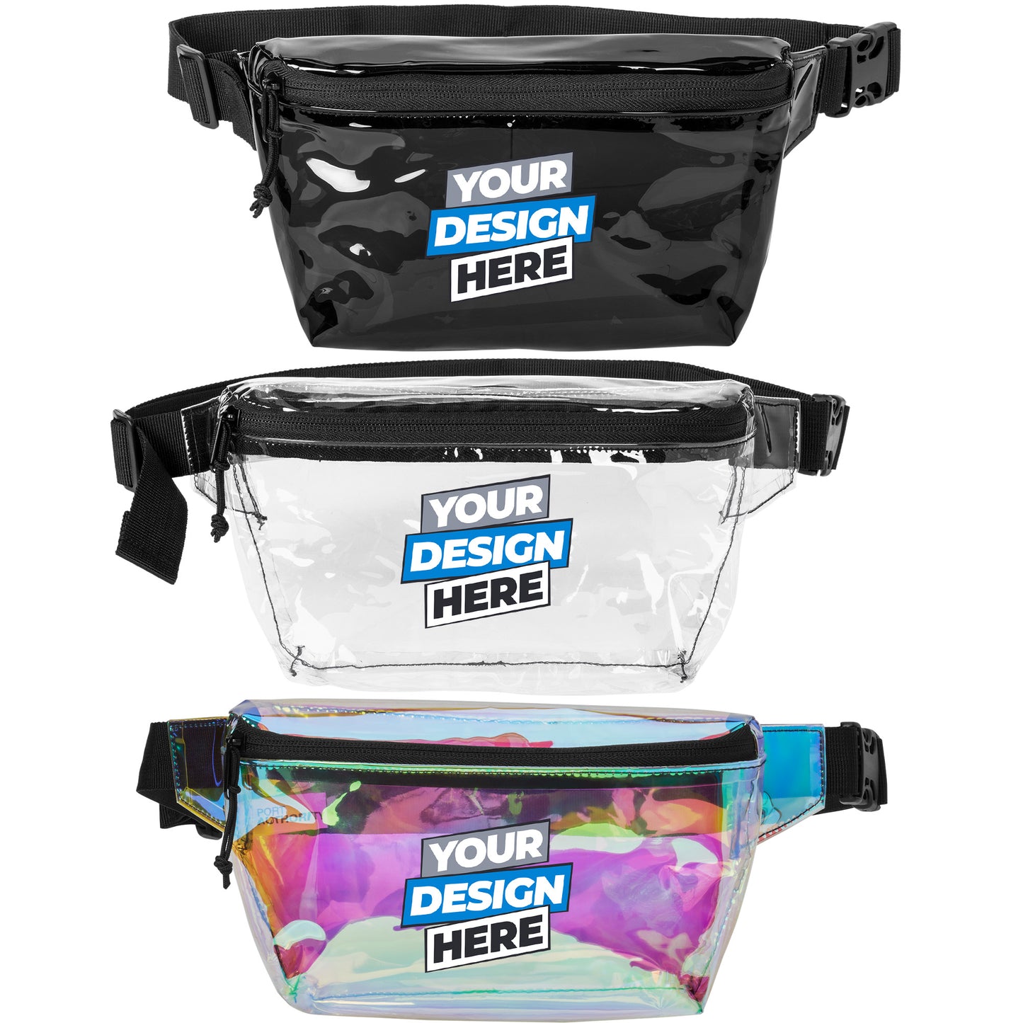 Custom Printed Port Authority® Clear Hip Pack, Stadium Approved, Adjustable Strap(BG930)