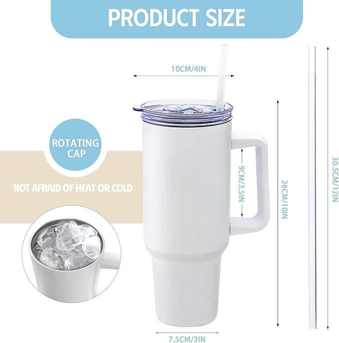 Custom Printed 40oz Stainless Steel Tumbler With Handle (CM111)
