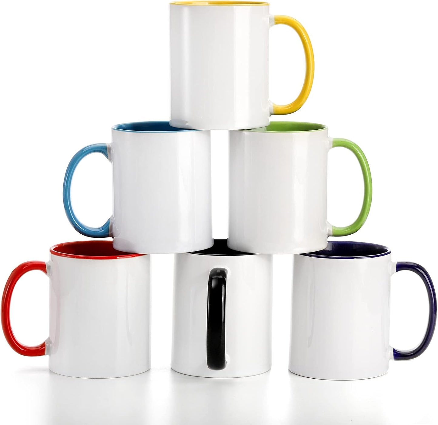 Custom Printed 12oz Porcelain Mugs (6pcs Pack) (CM104)