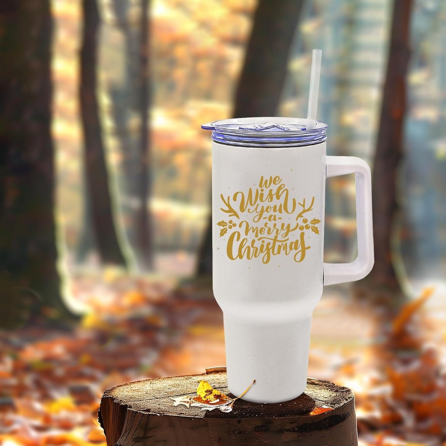 Custom Printed 40oz Stainless Steel Tumbler With Handle (CM111)