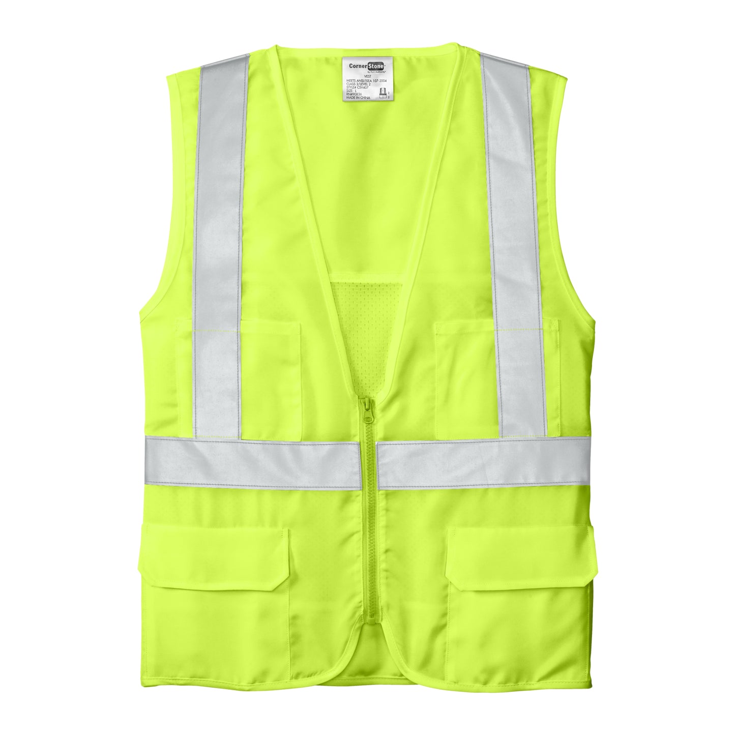 CornerStone® ANSI 107 Class 2 Mesh Back Safety Vest (CSV405)