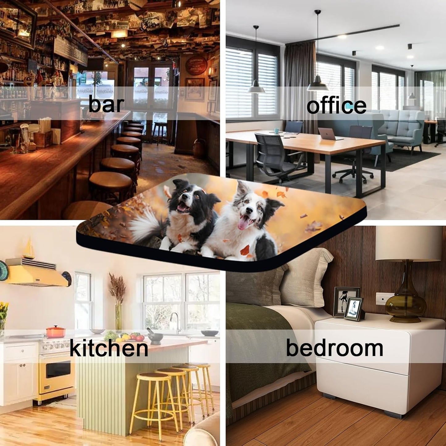 Custom Printed 4 Inch Square Rubber Coasters (CC104)