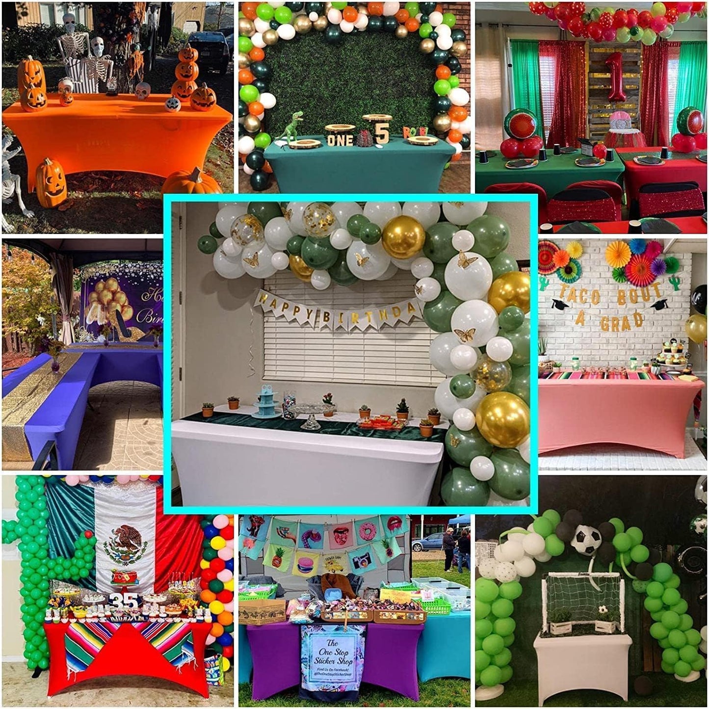 Custom Printed Rectangular 2'x6' (30"x72") Table Cloth (TC102)