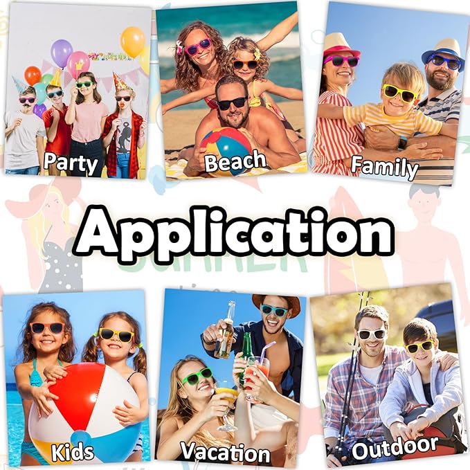 Neon Sunglasses Pack, Birthday, Party, Wedding 72pcs Pack