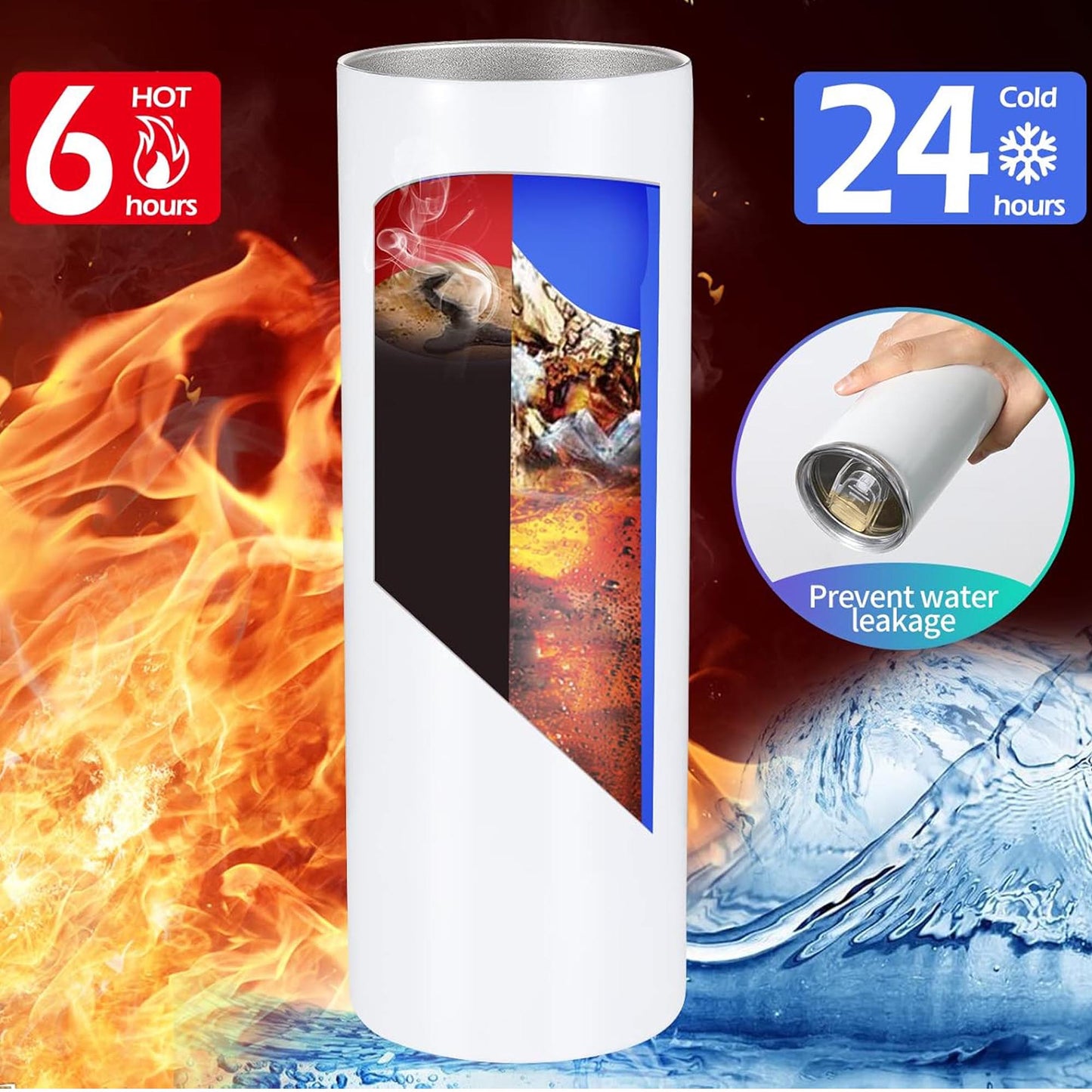 Custom Printed Stainless Steel 20oz Tumbler With Lid & Straw (CM110)