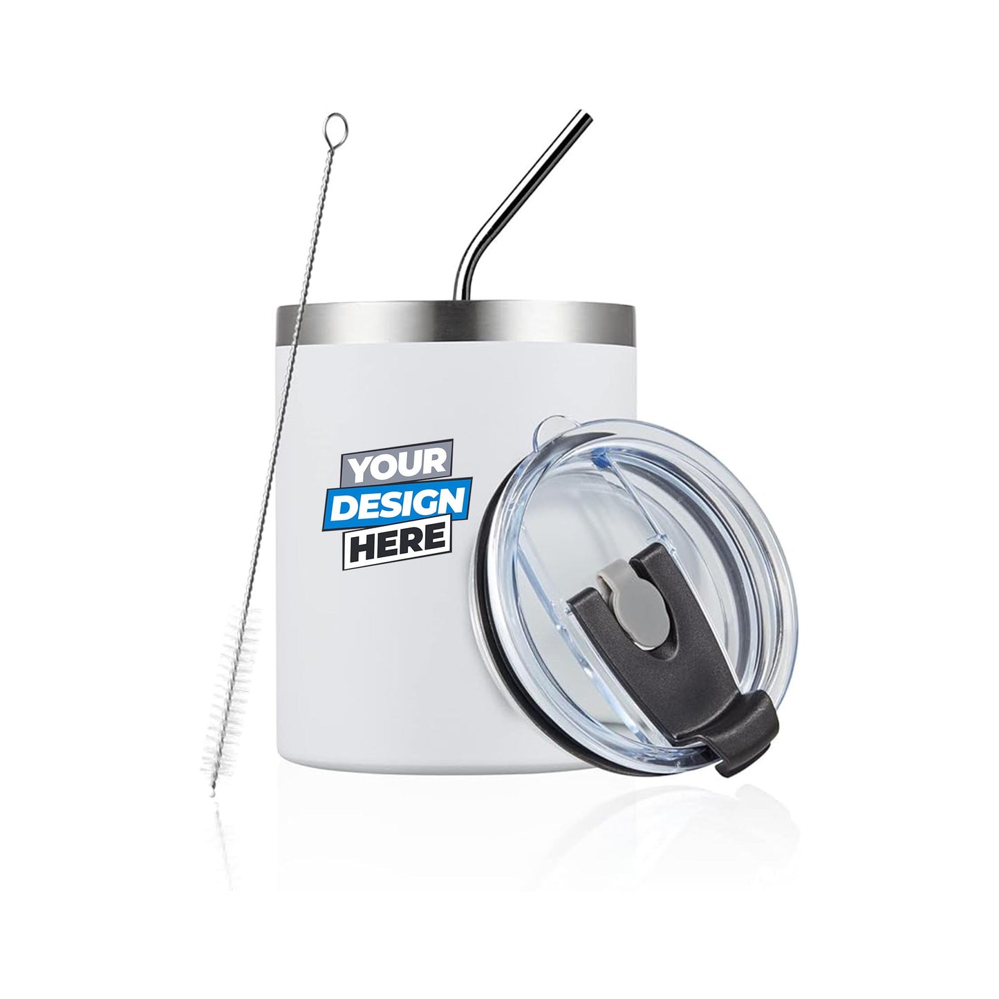 Custom Printed Stainless Steel Multicolor Mug With Straw and Lid (CM108)
