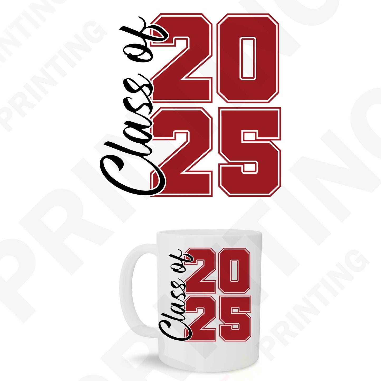 Senior Graduation Class of 2025 Sticker For Mugs (11 oz to 15oz)