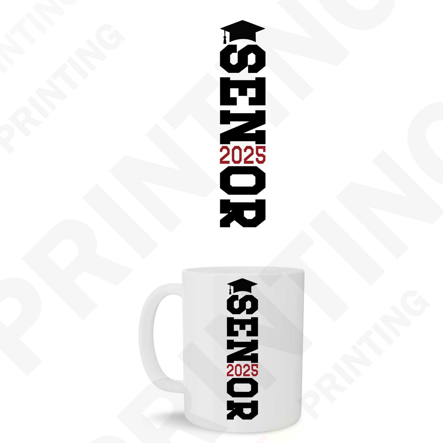 Senior Graduation Class of 2025 Sticker For Mugs (11 oz to 15oz)