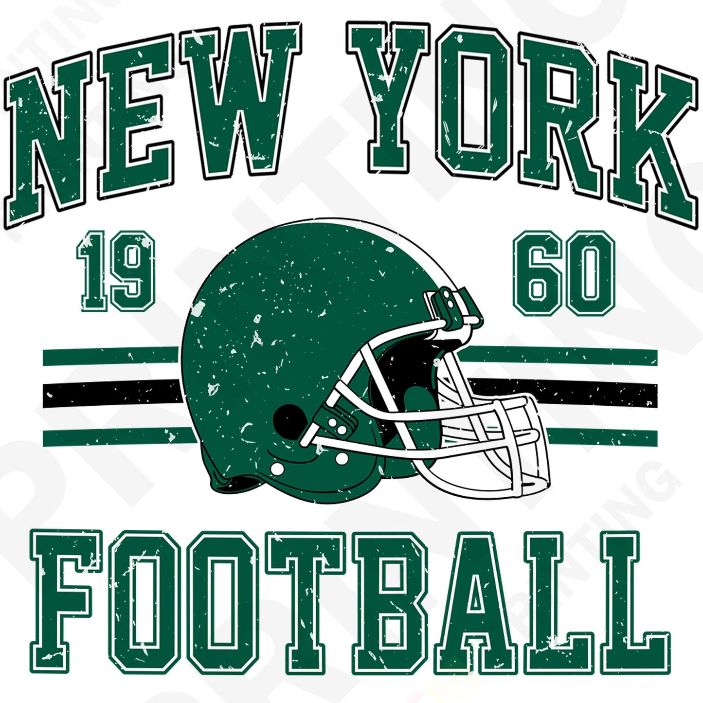 New York Football Retro Style Iron On Ready To Press DTF Transfer Film