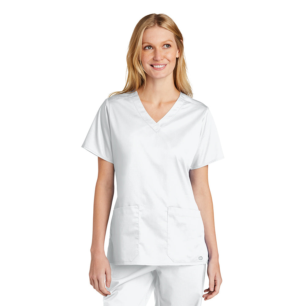 Personalized V-Neck Women's Scrub Top - Wink®(WW4560)