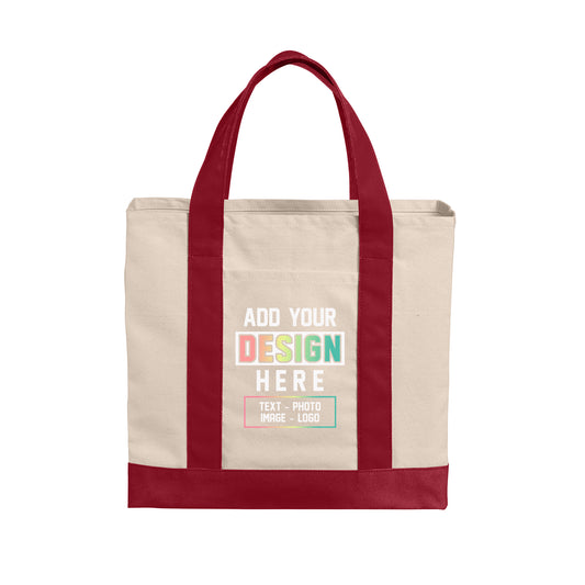 Custom Printed Cotton Canvas Two-Tone Tote Port Authority® (BG429)