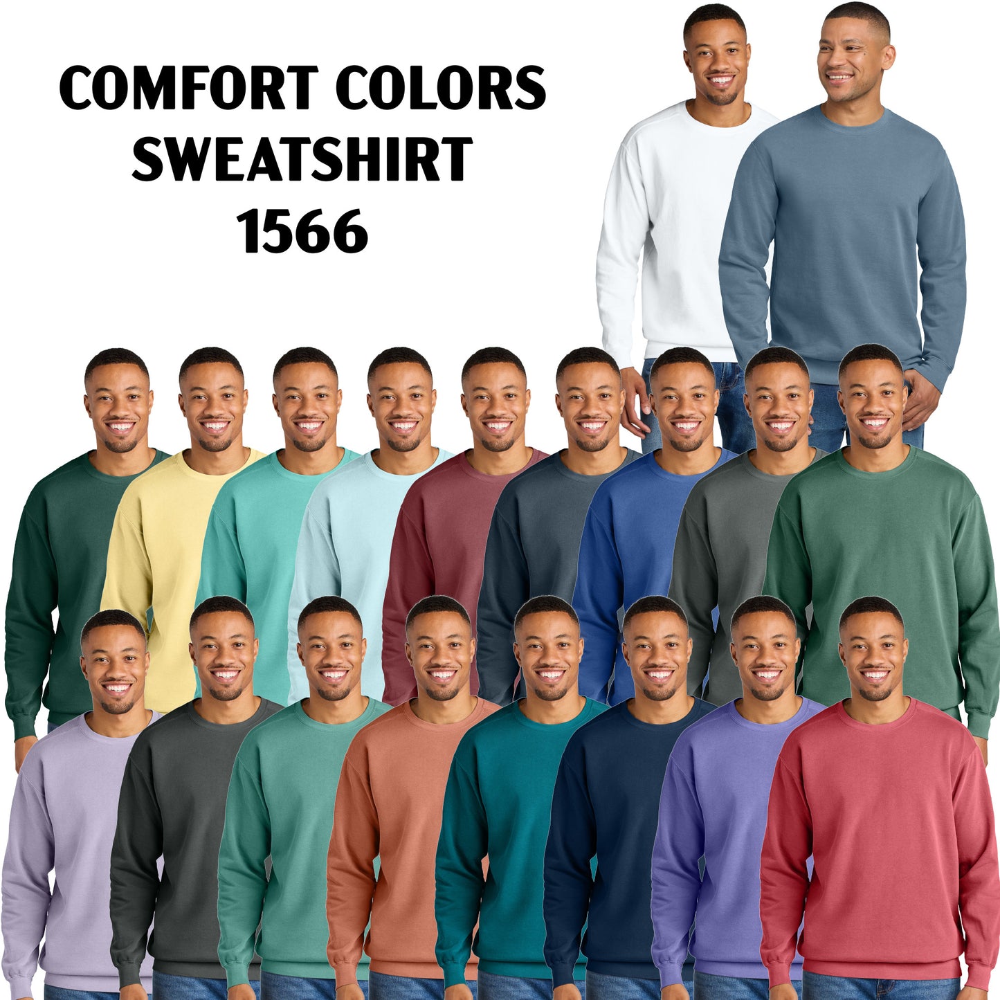 Custom Printed Comfort Colors ® Ring Spun Crewneck Sweatshirt (1566)