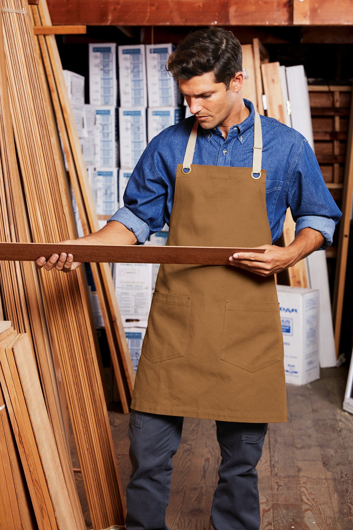 Custom Printed Canvas Full-Length Two-Pocket Apron Port Authority ® (A815)