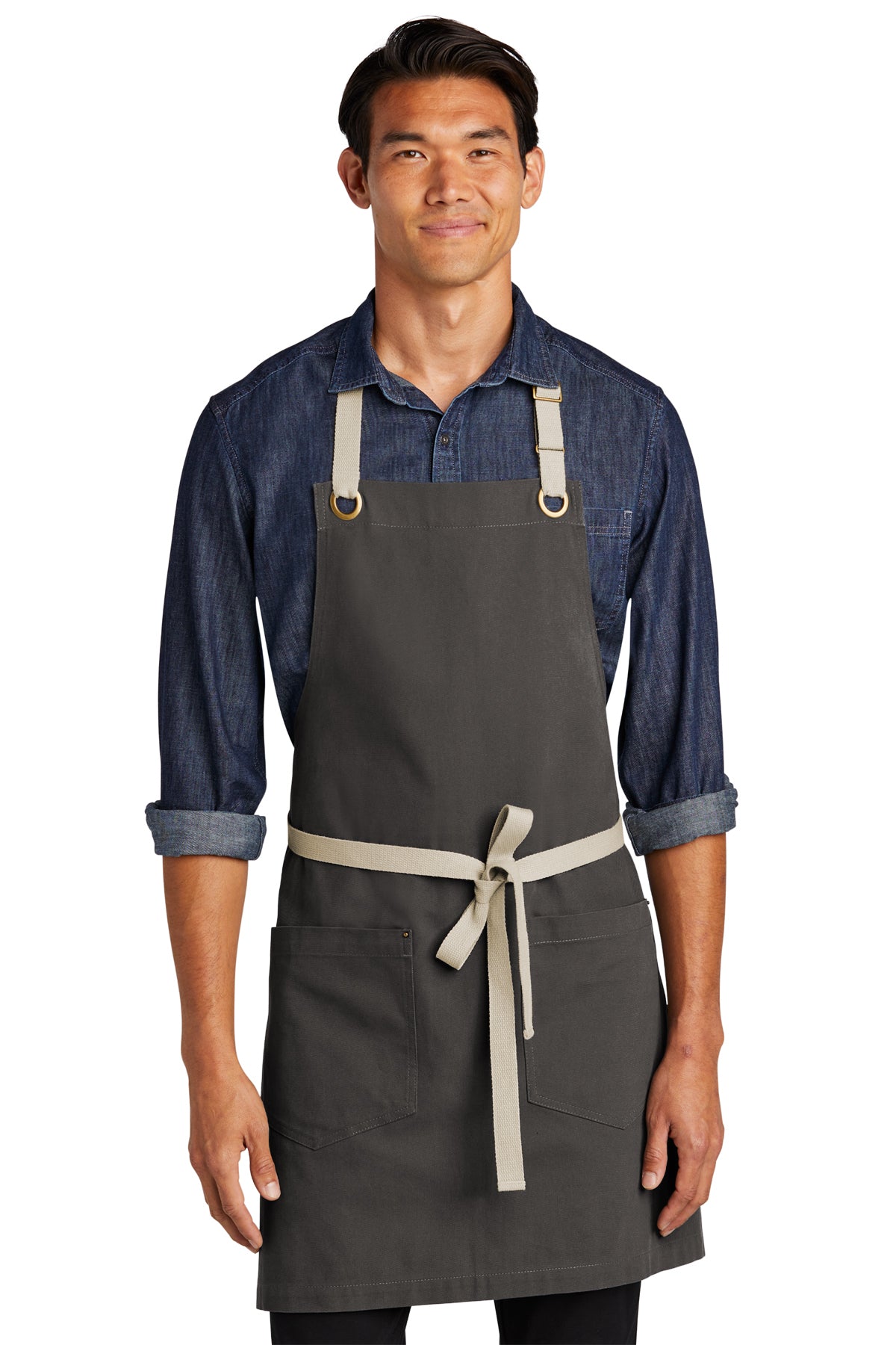 Custom Printed Canvas Full-Length Two-Pocket Apron Port Authority ® (A815)