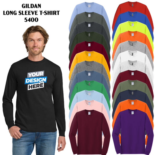 Unisex Long Sleeve Tee 100% Cotton - Gildan Heavy Cotton® (5400)