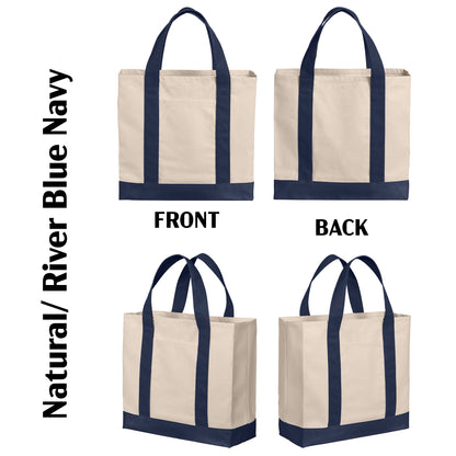 Custom Printed Cotton Canvas Two-Tone Tote Port Authority® (BG429)