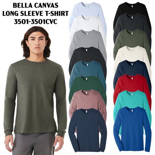 Unisex Jersey Long Sleeve Tee - BELLA+CANVAS (BC3501/BC3501CVC)