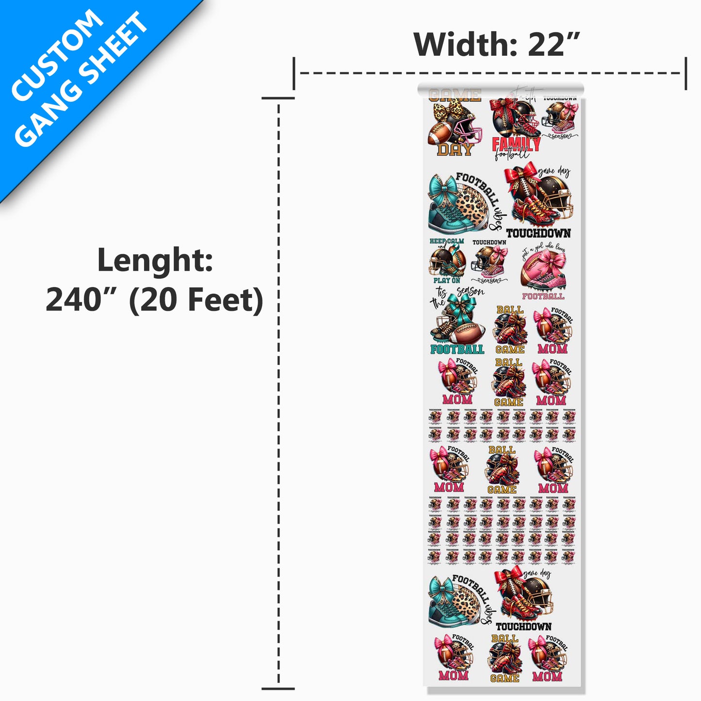 22" DTF Gang Sheet (Upload File)