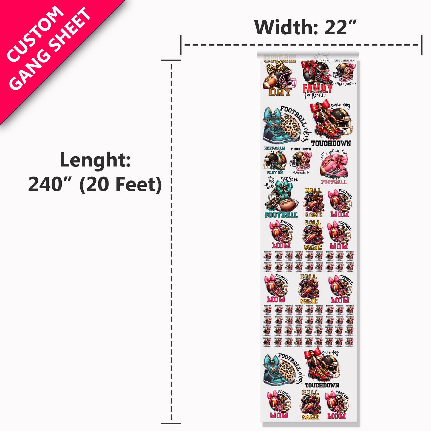 22" DTF Gang Sheet (Upload File)