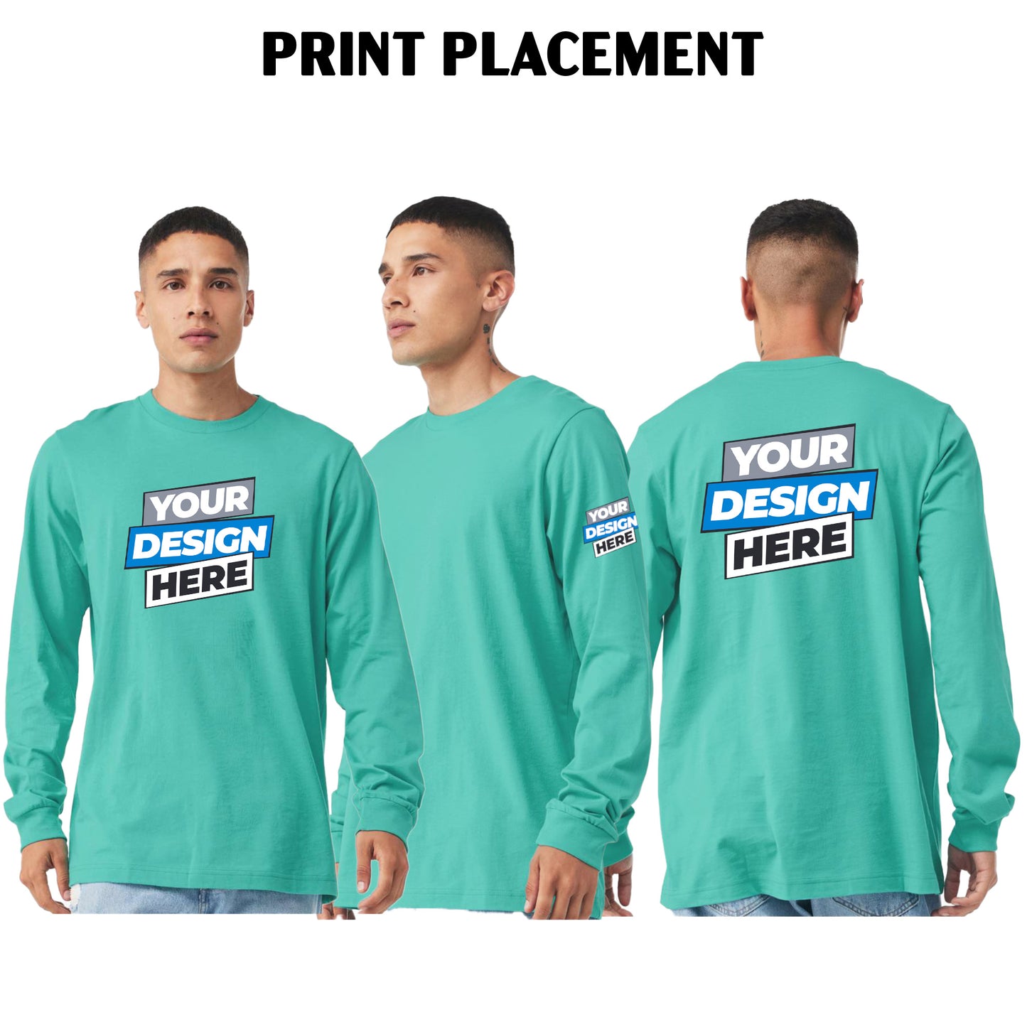 Unisex Jersey Long Sleeve Tee - BELLA+CANVAS (BC3501/BC3501CVC)