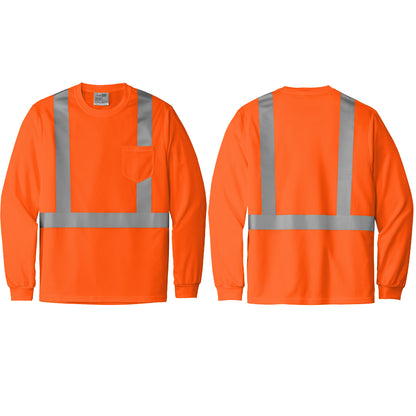 CornerStone® ANSI 107 Class 2 Mesh Long Sleeve Tee(CS201)