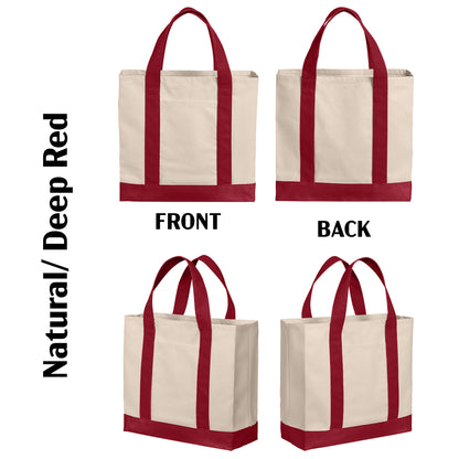 Custom Printed Cotton Canvas Two-Tone Tote Port Authority® (BG429)