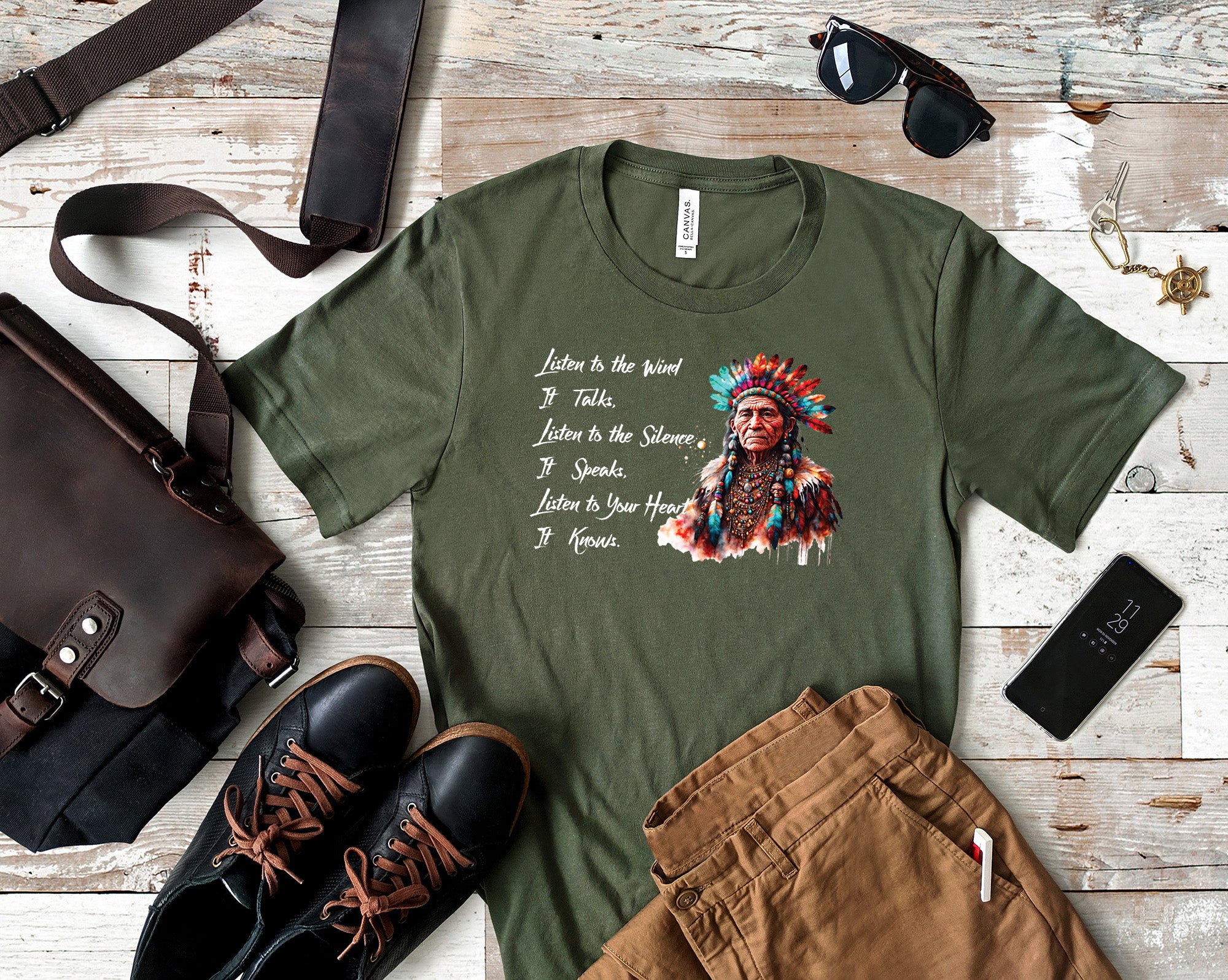 Spirit Native American Shirt, Listen to the Wind It Talks, Listen to t –  UTM PRINTING