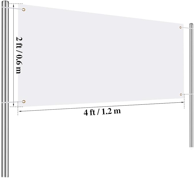 2' x 4' Polyester Banner Sign (2 Feet by 4 Feet)