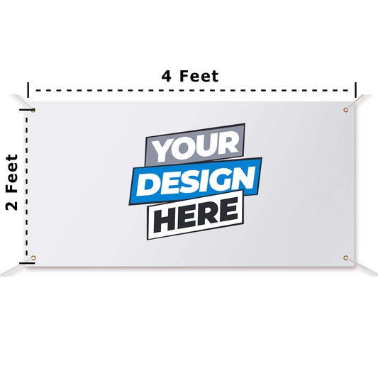 2' x 4' Polyester Banner Sign (2 Feet by 4 Feet)