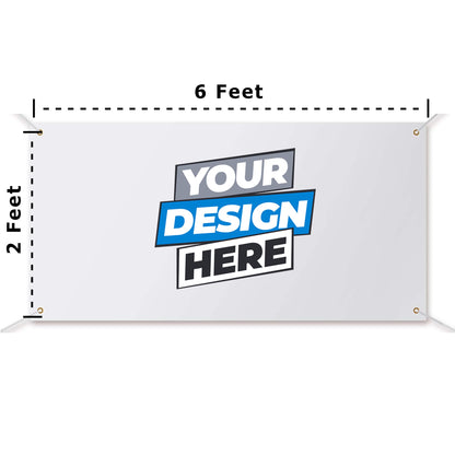 2' x 6' Polyester Banner Sign ( 2 Feet by 6 Feet )