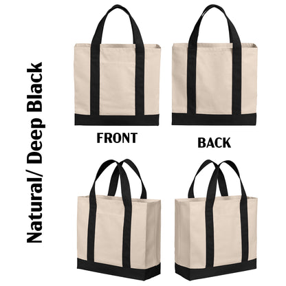 Custom Printed Cotton Canvas Two-Tone Tote Port Authority® (BG429)