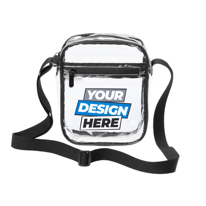 Custom Printed Port Authority ® Clear Crossbody Bag, Stadium Approved, Adjustable Strap(BG931)