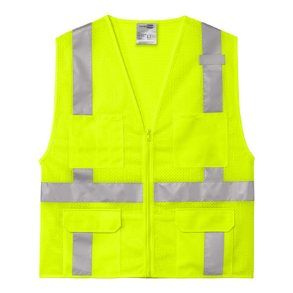 CornerStone® ANSI 107 Class 2 Mesh Six-Pocket Zippered Vest (CSV104)