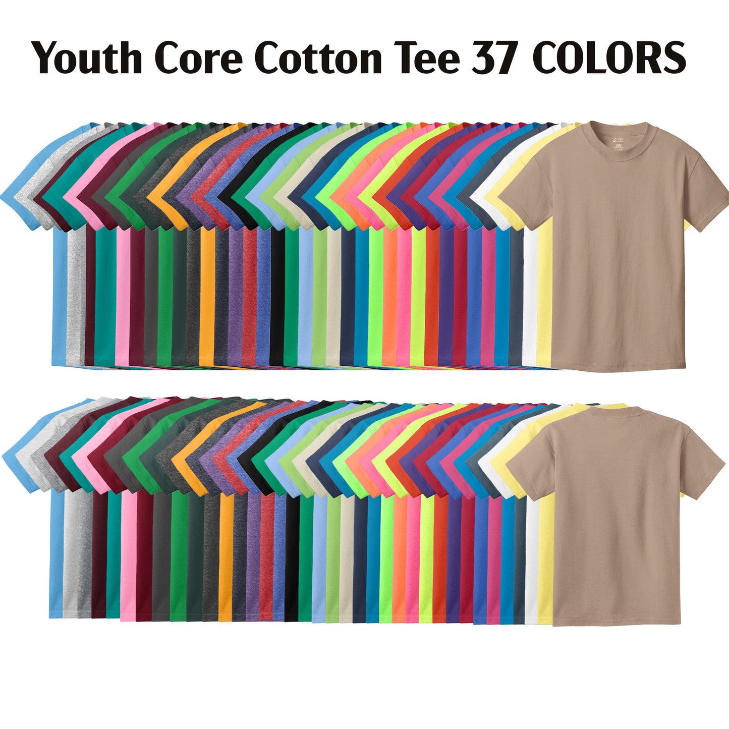 Unisex Youth Core Cotton Tee - 100% Cotton Port & Company® (PC54Y)