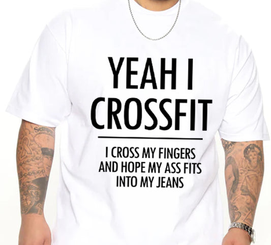 Funny Crossfit Shirt, Funny Workout Shirt, Crossfit Tee, Bodybuilding Shirt, Gym Shirt, Yeah I crossfit Tee, Fitness Shirt, Barbell Tee
