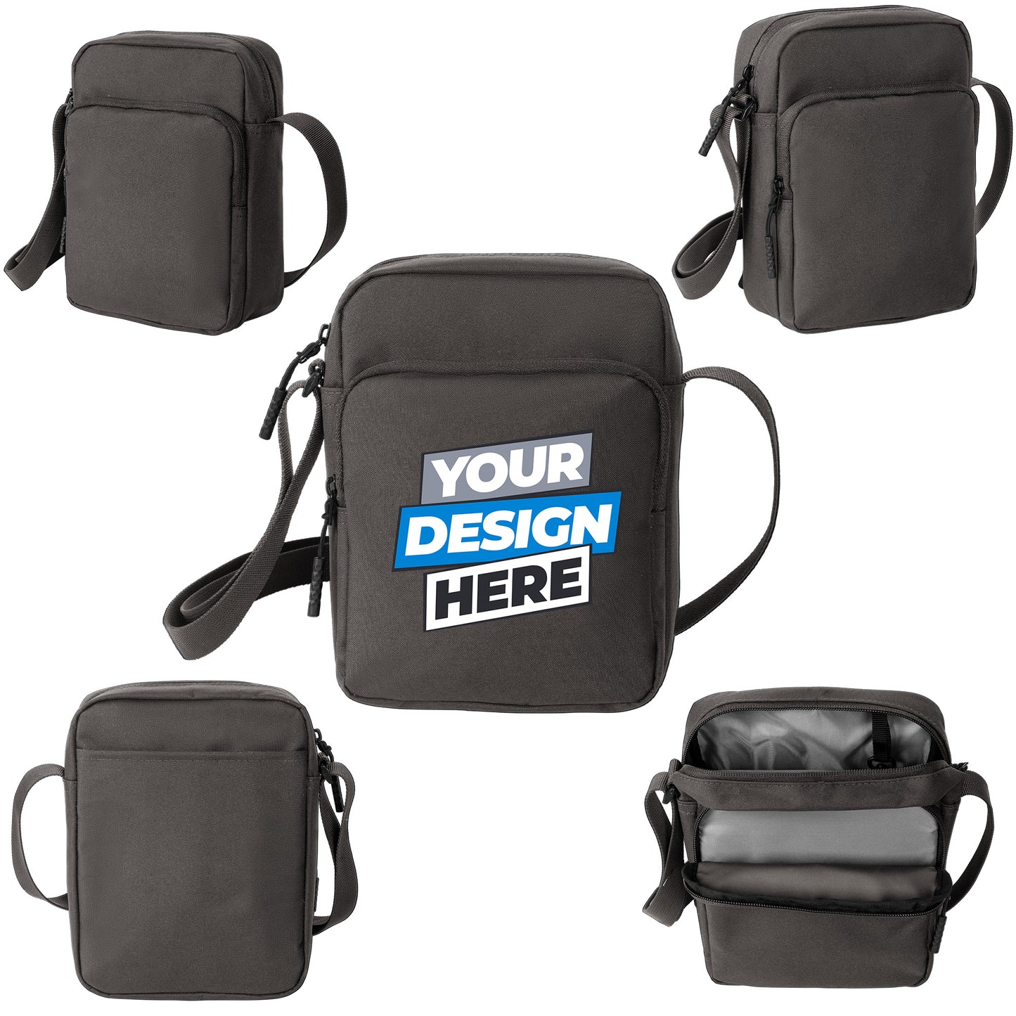 Custom Printed Port Authority® Upright Crossbody Bag (BG918)