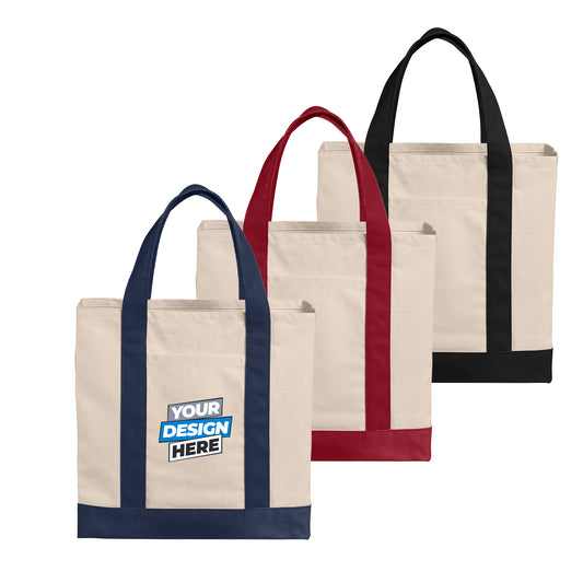 Custom Printed Cotton Canvas Two-Tone Tote Port Authority® (BG429)