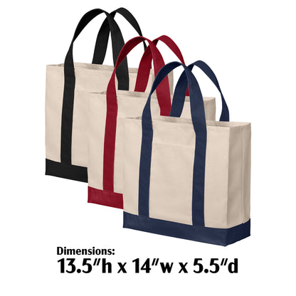 Custom Printed Cotton Canvas Two-Tone Tote Port Authority® (BG429)