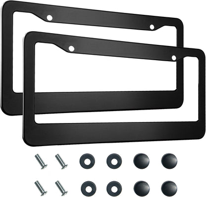 Custom Matte Black Aluminum License Plate Frame