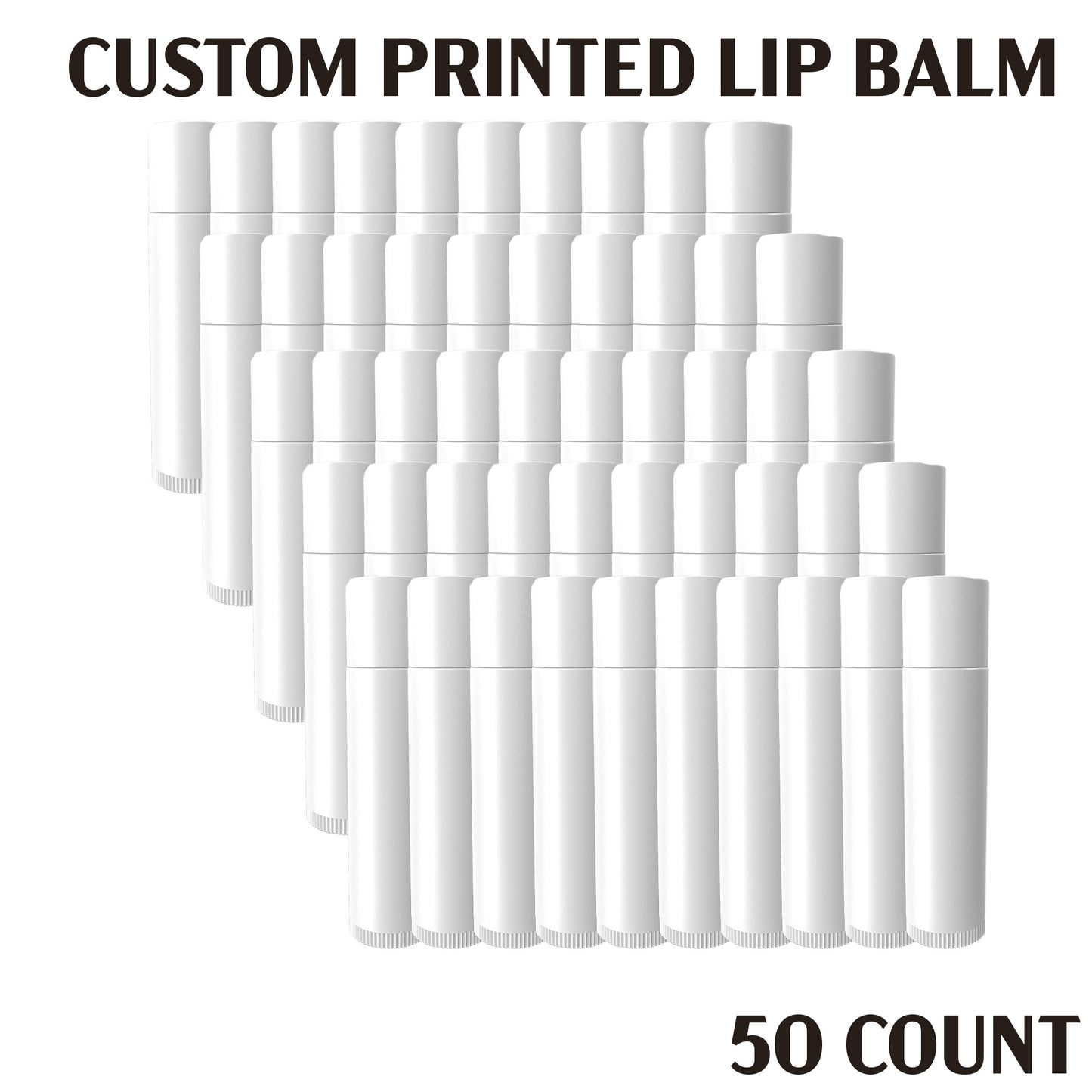 Custom Printed Lip Balm For Party & Wedding Favors - Vanilla/Honey/Peppermint/Cherry Chapstick