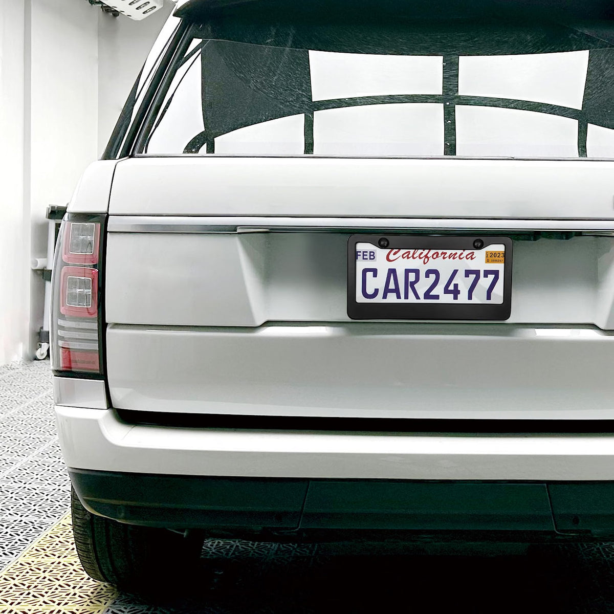 Custom Matte Black Aluminum License Plate Frame