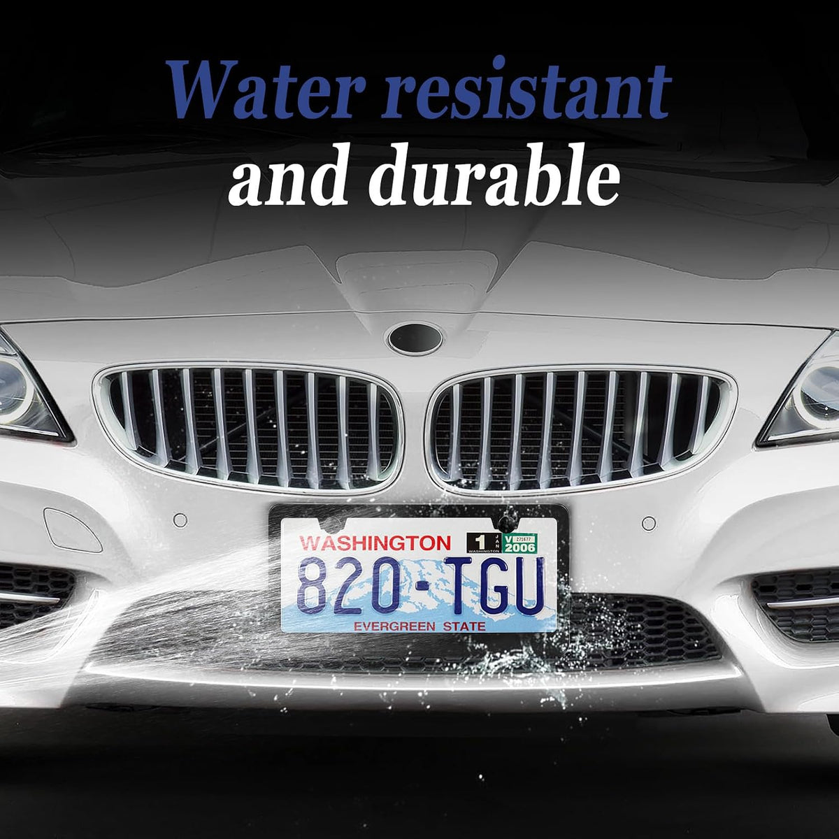 Custom Matte Black Aluminum License Plate Frame 100% Street Legal